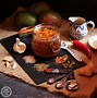 Spicy mango chutney served with a side dish