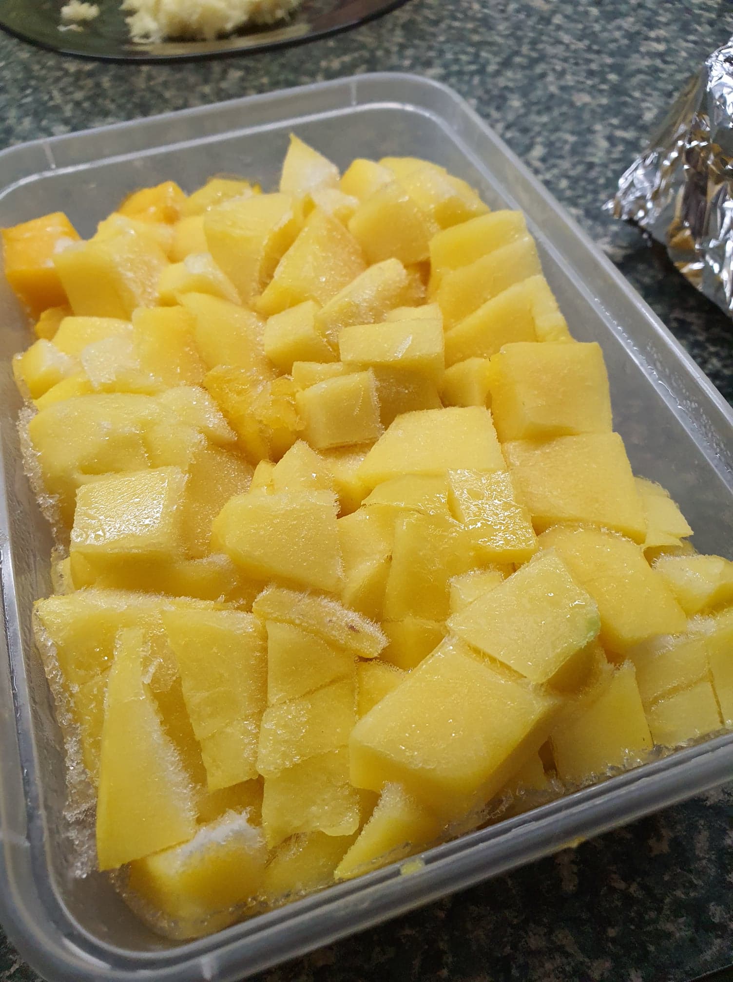 Chopped Mangoes for chutney